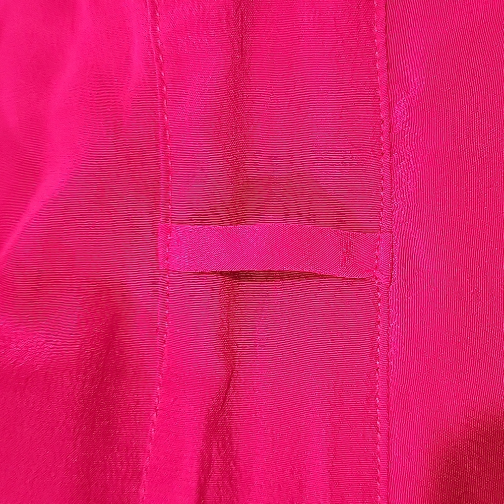 Halston III fushia neck scarf silk shirt dress 8 - Picture 5 of 11